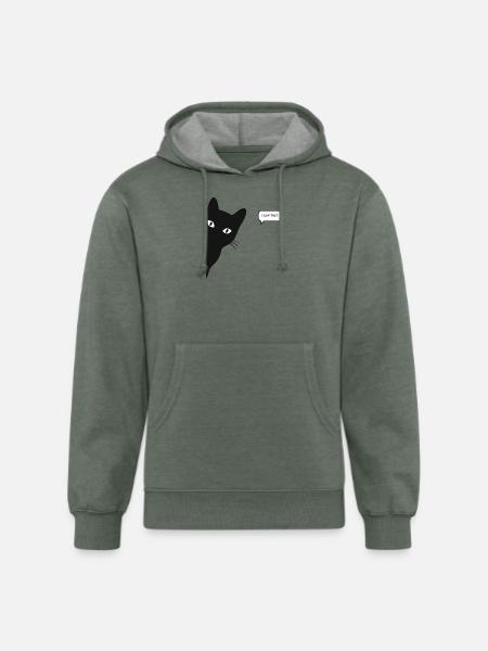 Cat saw that - Unisex Organic Hoodie - heather military green