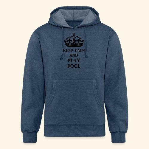 keep calm play pool blk - Unisex Organic Hoodie