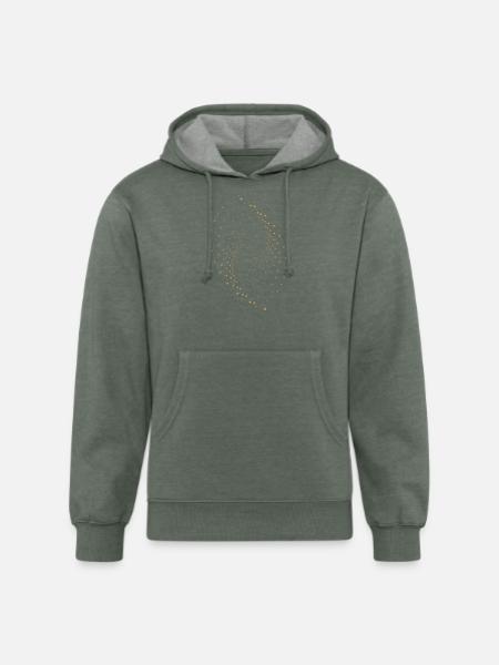 Abstract Dot Design - Unisex Organic Hoodie - heather military green