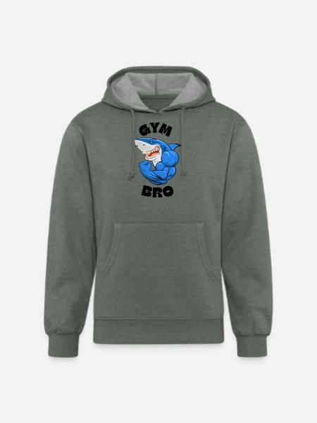 Gym bro - Unisex Organic Hoodie - heather military green