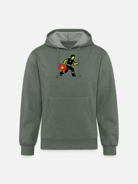 Paramedic Running First Aid Kit - Unisex Organic Hoodie - heather military green