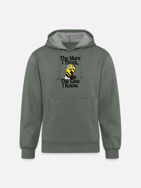 Minions The More I Think The Less I Know - Unisex Organic Hoodie - heather military green