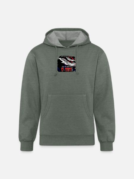 One-Oh-Wonder F-101 Jet Art - Unisex Organic Hoodie - heather military green