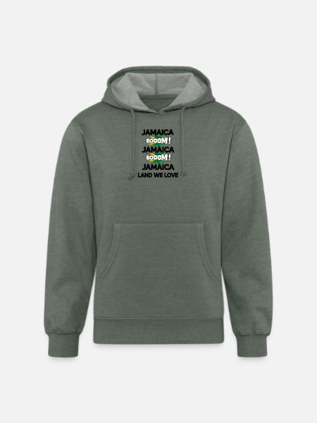 Jamaica Boom v2 - Unisex Organic Hoodie - heather military green