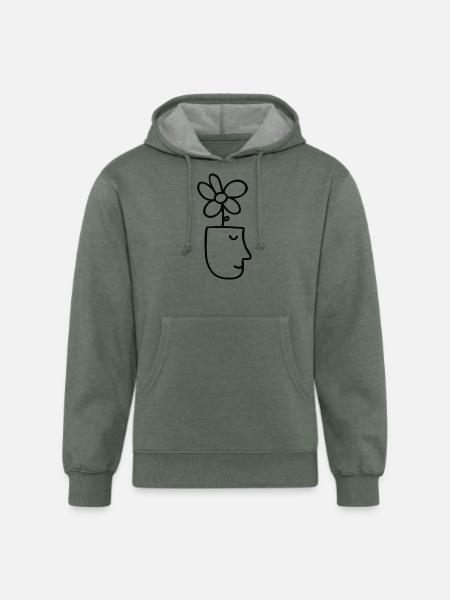 Flourishing Mind - Unisex Organic Hoodie - heather military green