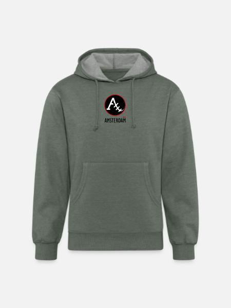Amsterdam City - Unisex Organic Hoodie - heather military green