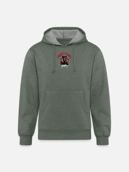 Grave Smile - Unisex Organic Hoodie - heather military green