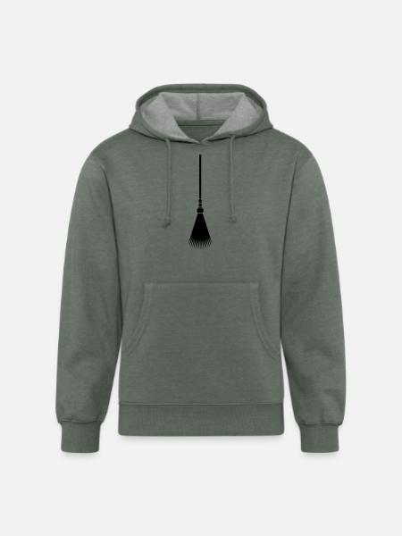 broom - Unisex Organic Hoodie - heather military green