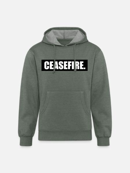 Ceasefire - Unisex Organic Hoodie - heather military green