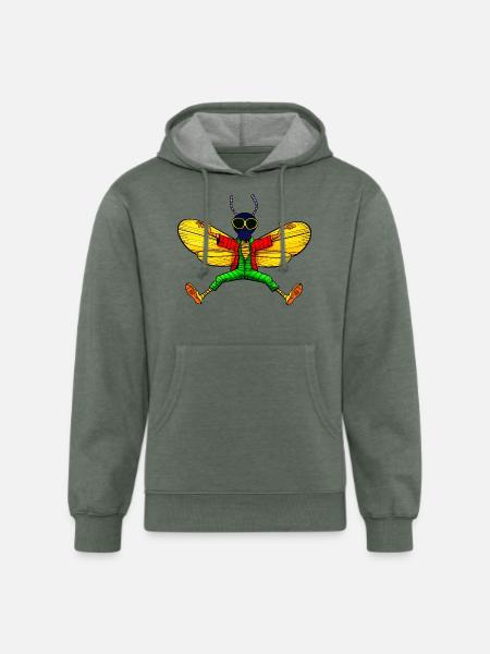 Fly Yogi - Unisex Organic Hoodie - heather military green