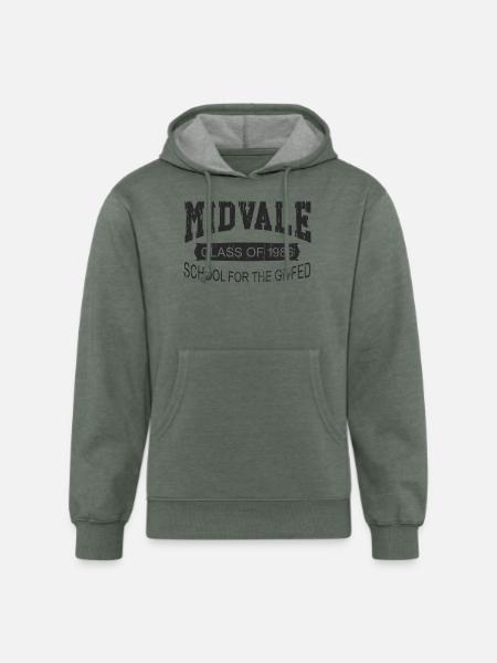 Midvale School for the Gifted Gary Larson the Far - Unisex Organic Hoodie - heather military green
