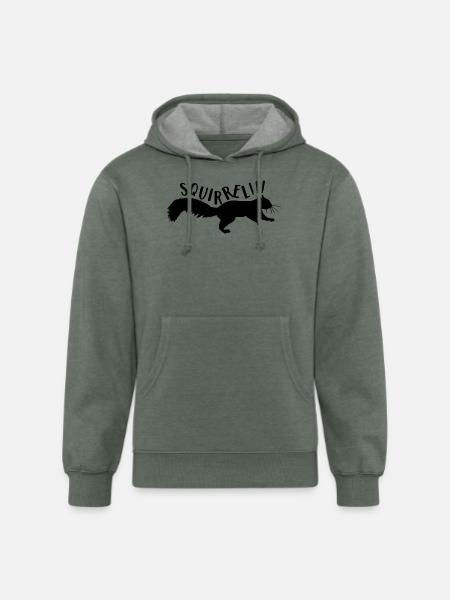 Squirrel - Unisex Organic Hoodie - heather military green
