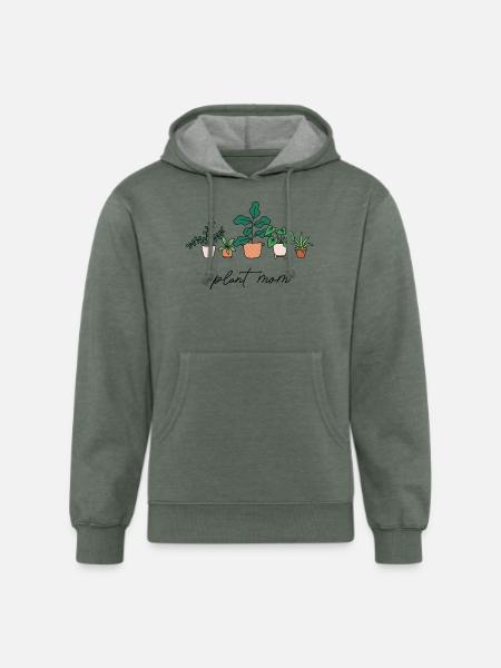 Plant Mom - Unisex Organic Hoodie - heather military green
