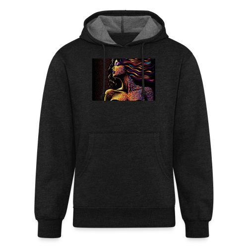 Dazzling Night - Colorful Abstract Portrait - Unisex Organic Hoodie
