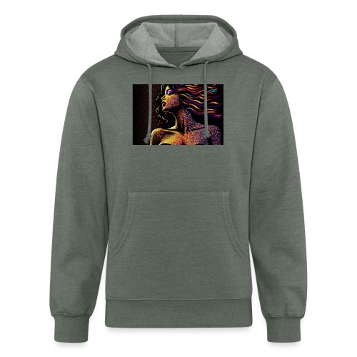 Dazzling Night - Colorful Abstract Portrait - Unisex Organic Hoodie