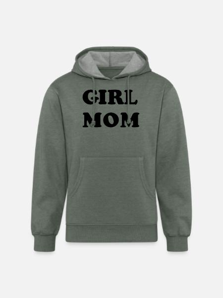 Girl Mom 1 1 - Unisex Organic Hoodie - heather military green