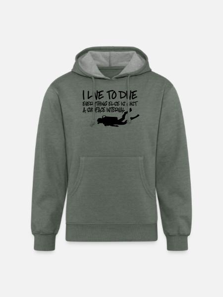 Scuba Diving - Unisex Organic Hoodie - heather military green