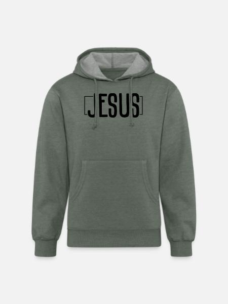 Jesus - Unisex Organic Hoodie - heather military green