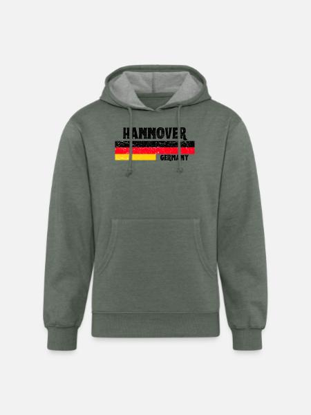Hannover Germany - Unisex Organic Hoodie - heather military green