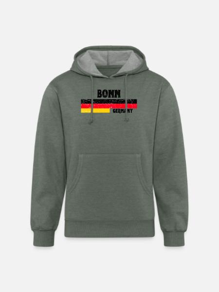Bonn Germany - Unisex Organic Hoodie - heather military green