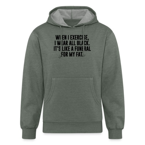 Fat Funeral Text - Unisex Organic Hoodie