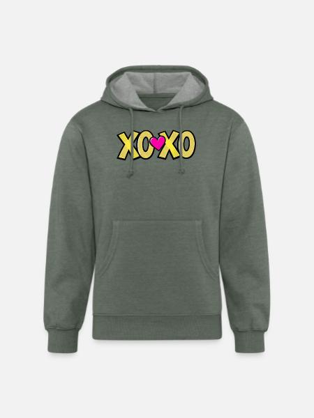 XOXO - Unisex Organic Hoodie - heather military green