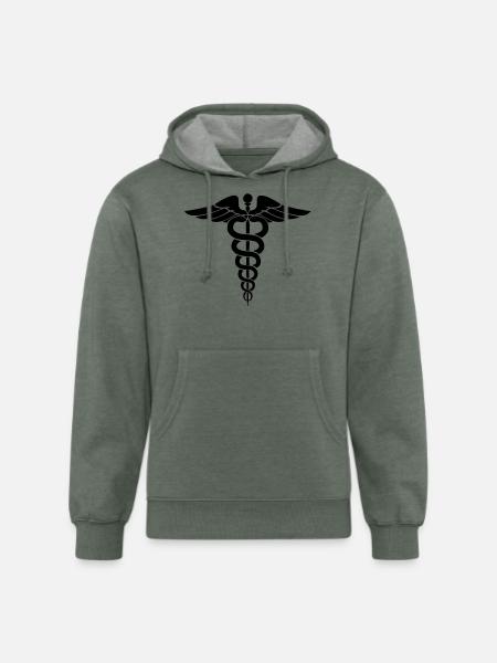 medical - Unisex Organic Hoodie - heather military green