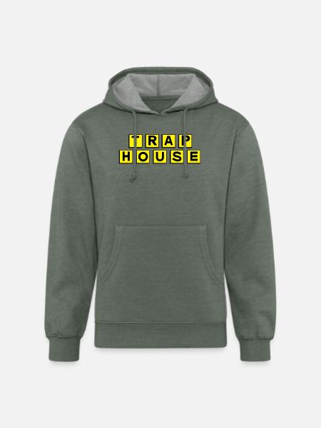 Trap House - Unisex Organic Hoodie - heather military green