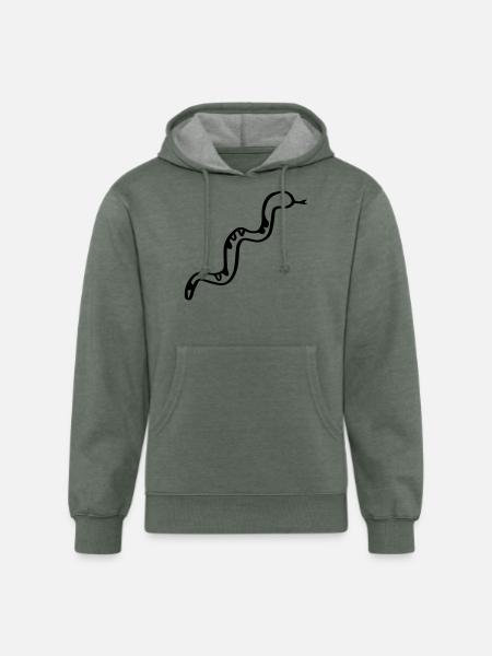 Snake - Poison - Unisex Organic Hoodie - heather military green