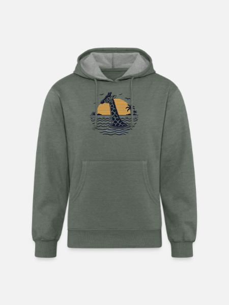 Relative Shallowness - Unisex Organic Hoodie - heather military green