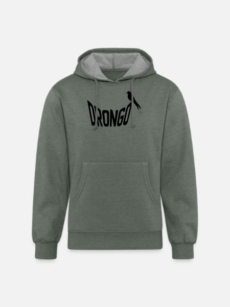 drongo - Unisex Organic Hoodie - heather military green