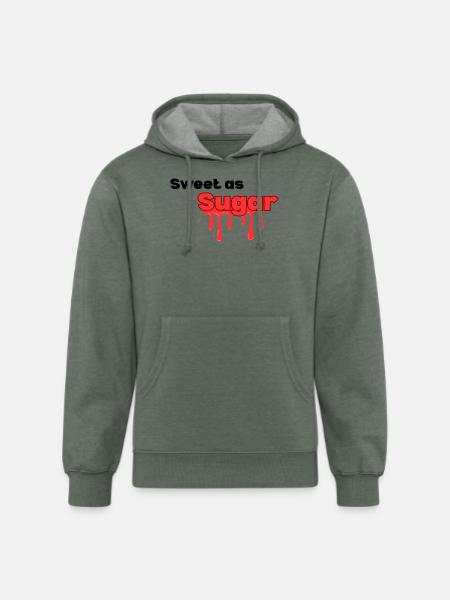 Sweet_as_sugar typography design - Unisex Organic Hoodie - heather military green