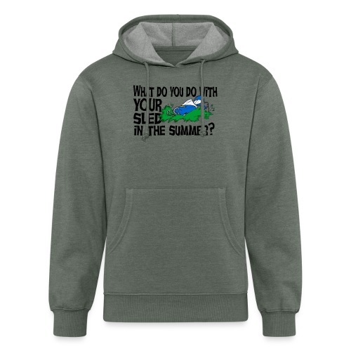Grass Drags - What Do You Do With Your Sled? - Unisex Organic Hoodie