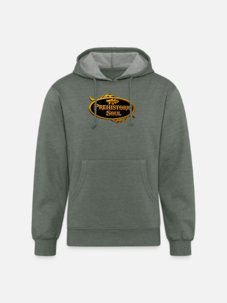 Prehistoric Soul - Unisex Organic Hoodie - heather military green