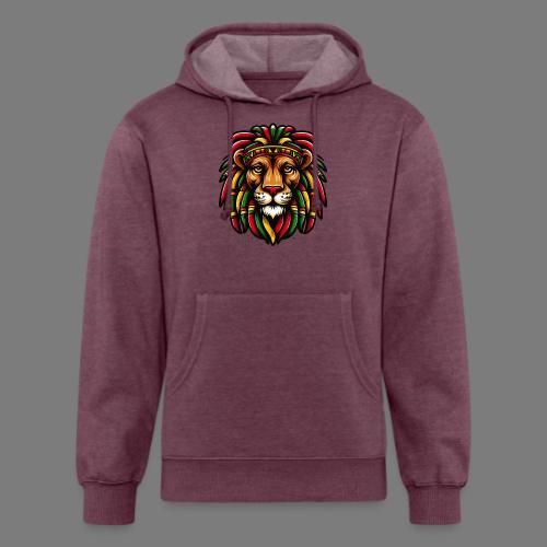 Reggae Roar: Lion & Cannabis Freedom - Unisex Organic Hoodie