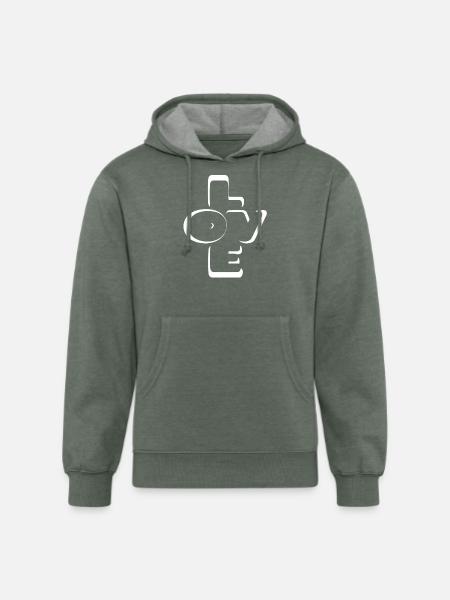 love together - Unisex Organic Hoodie - heather military green