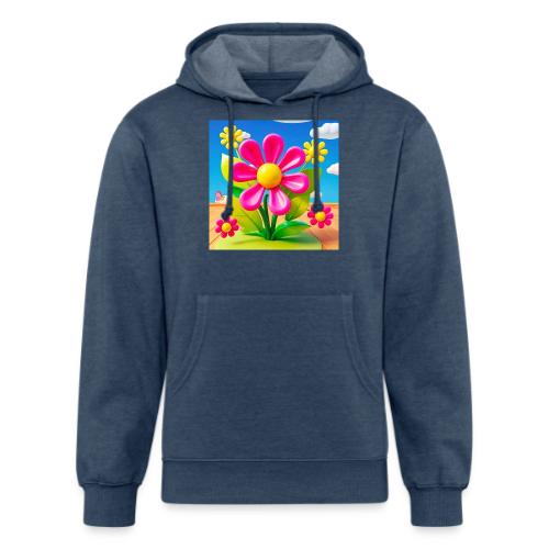 Pink Floral Peace | Sky & Nature Design - Unisex Organic Hoodie