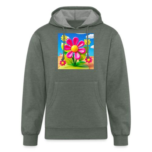 Pink Floral Peace | Sky & Nature Design - Unisex Organic Hoodie