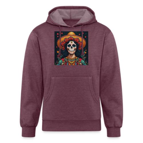 Charra Skull Art | Traditional Mexican Design - Unisex Organic Hoodie