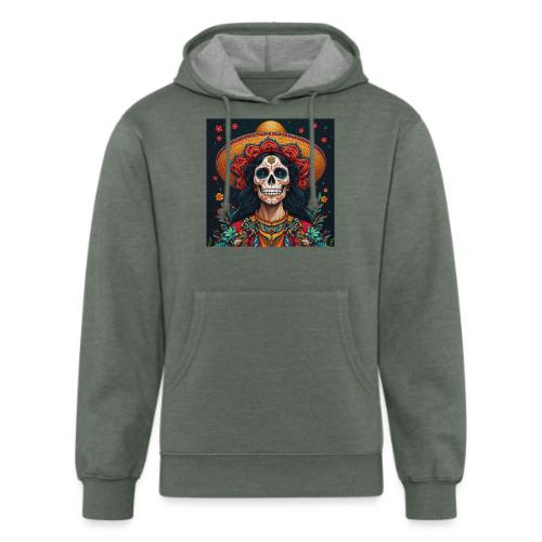 Charra Skull Art | Traditional Mexican Design - Unisex Organic Hoodie