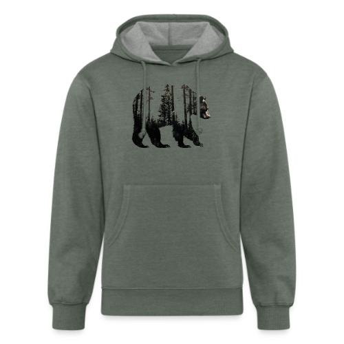 Evergreen Bear Silhouette - Unisex Organic Hoodie