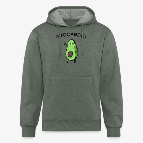 Avocado Power Cartoon Fun Shirt - Unisex Organic Hoodie