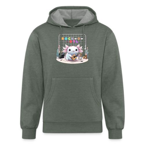 Cute Axolotl Musician: Musical Amphibian Creature - Unisex Organic Hoodie