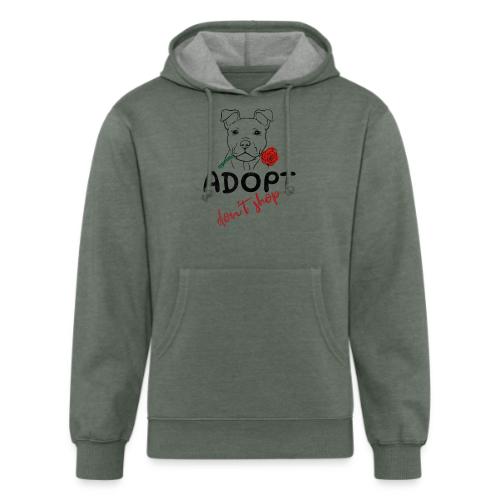 Retro Adopt Dont Shop Cute Puppy Rose Tee - Unisex Organic Hoodie