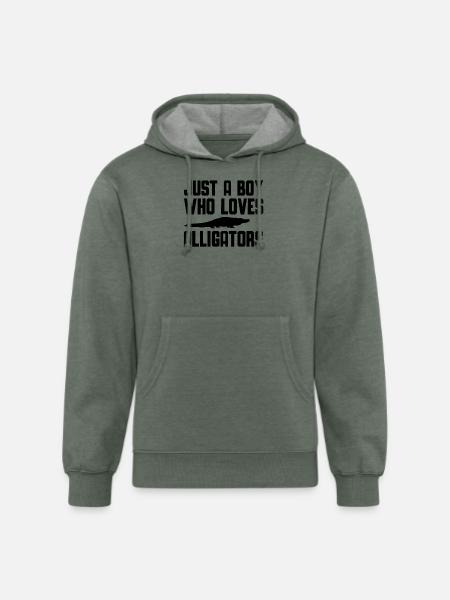 Alligator Reptil - Unisex Organic Hoodie - heather military green
