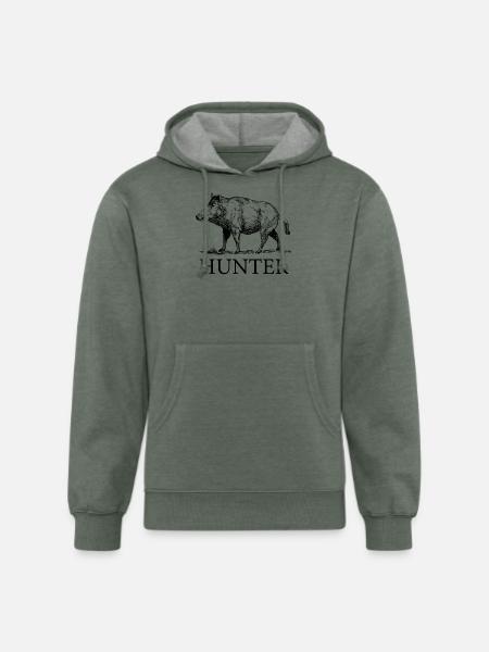 Hog Hunter - Unisex Organic Hoodie - heather military green