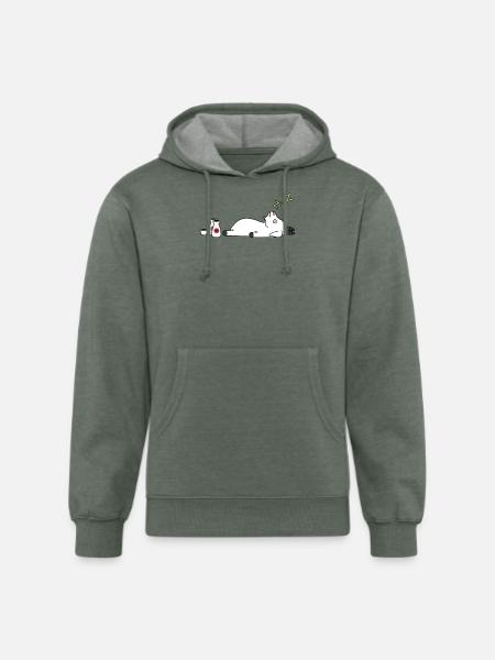 Goat Sake Drunk - Unisex Organic Hoodie - heather military green
