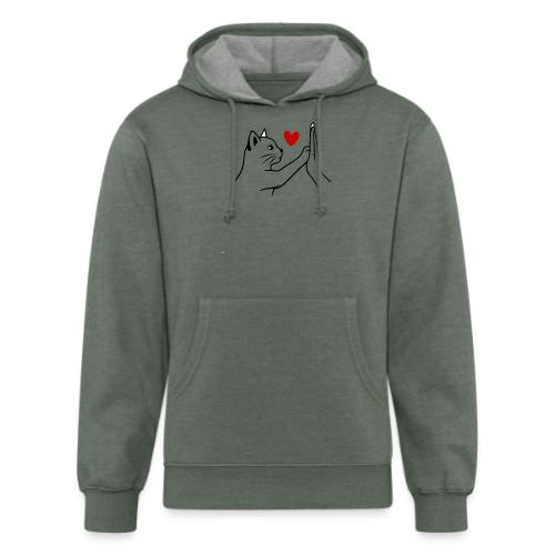 Cat Lover High-Five T-Shirt - Unisex Organic Hoodie