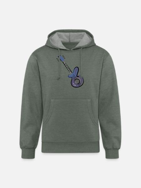 Guitar - Unisex Organic Hoodie - heather military green