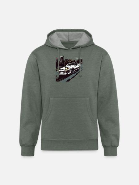 Toyota AE86 - Unisex Organic Hoodie - heather military green